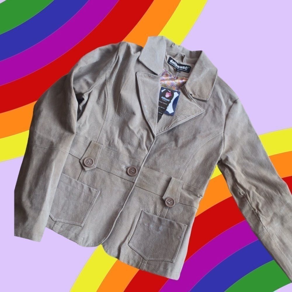 100% genuine leather dollhouse jacket